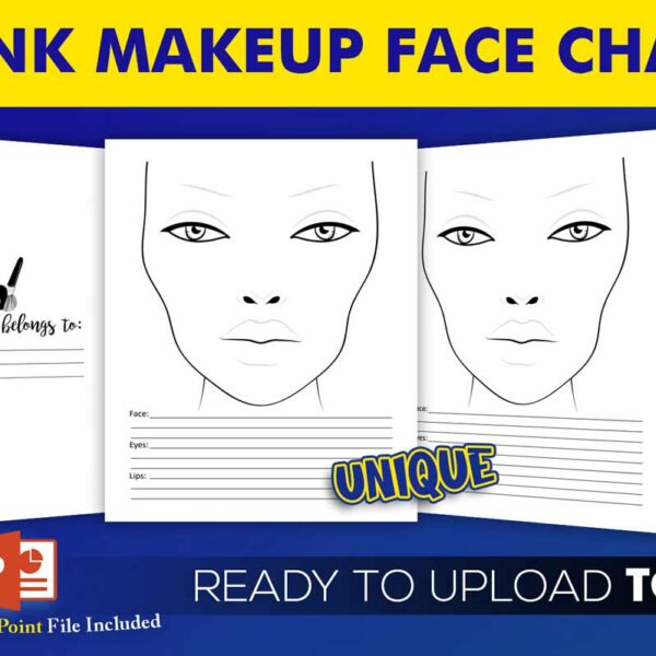 KDP Interiors: Blank Makeup Face Charts