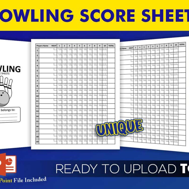 KDP Interiors: Bowling Score Sheets Book
