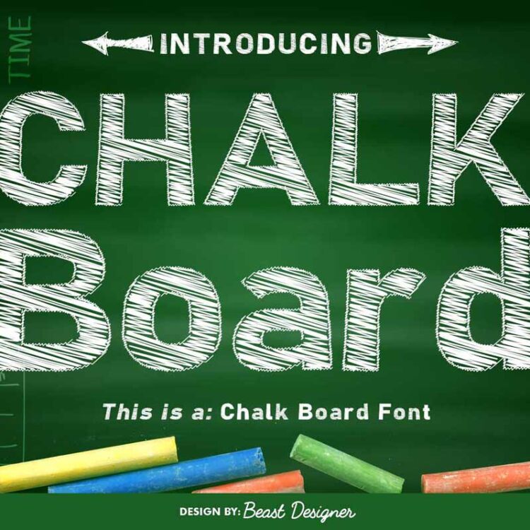 Chalk Board Font | Chalkboard Font by Beast Designer