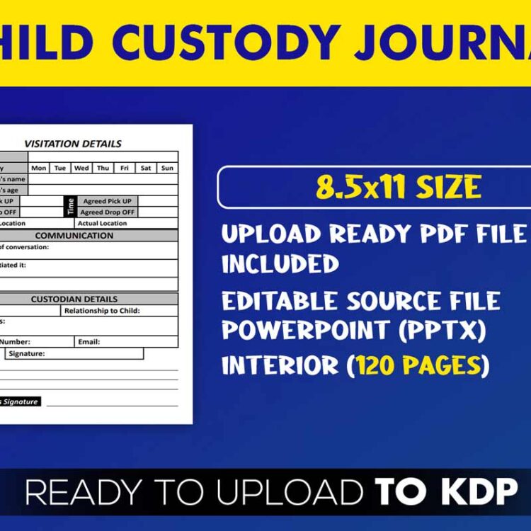 KDP Interiors: Child Custody Journal Diary