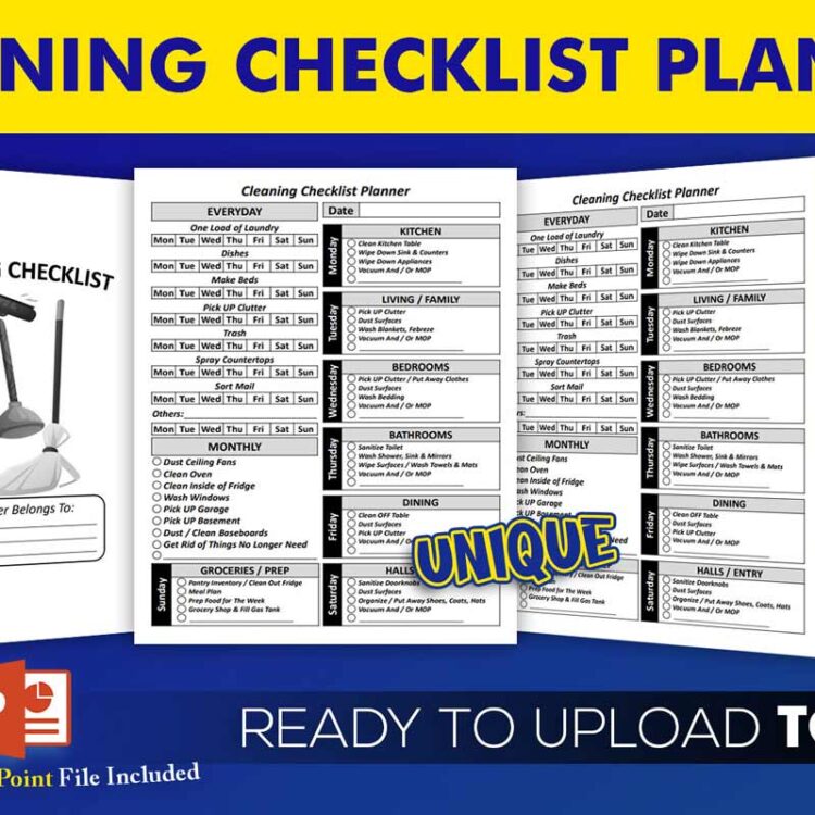 KDP Interiors: Cleaning Checklist Planner