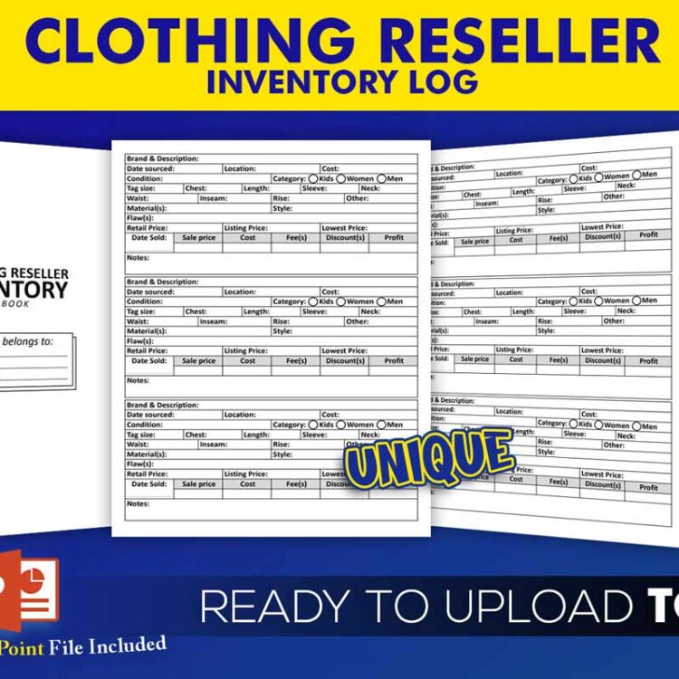 KDP Interiors: Clothing Reseller Inventory Logbook