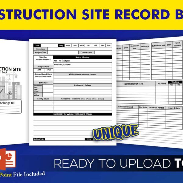 KDP Interiors: Construction Site Record Book