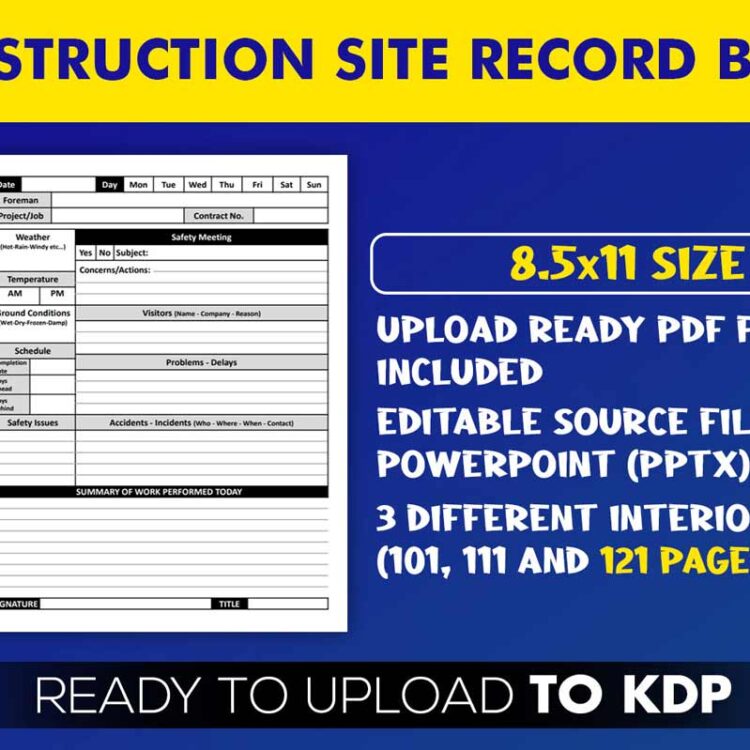 KDP Interiors: Construction Site Record Book