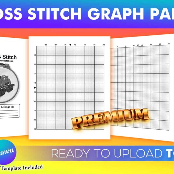 KDP Interiors: Cross Stitch Graph Paper – Canva Template