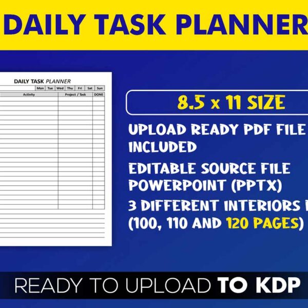 KDP Interiors: Daily Task Planner