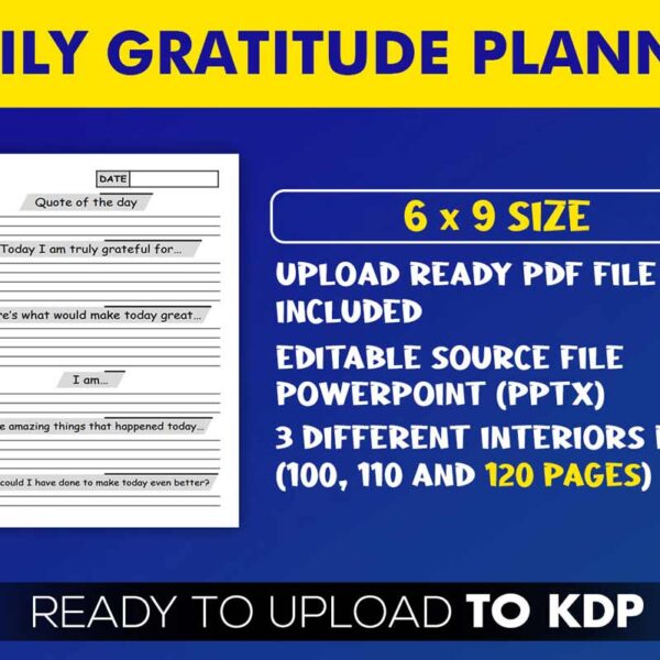 KDP Interiors: Daily Gratitude Planner