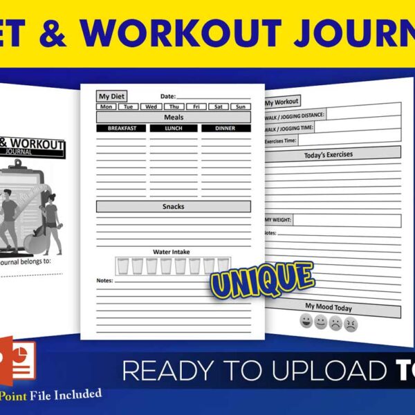 KDP Interiors: Diet and Workout Journal