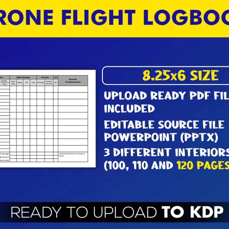 KDP Interiors: Drone Flight Log Book
