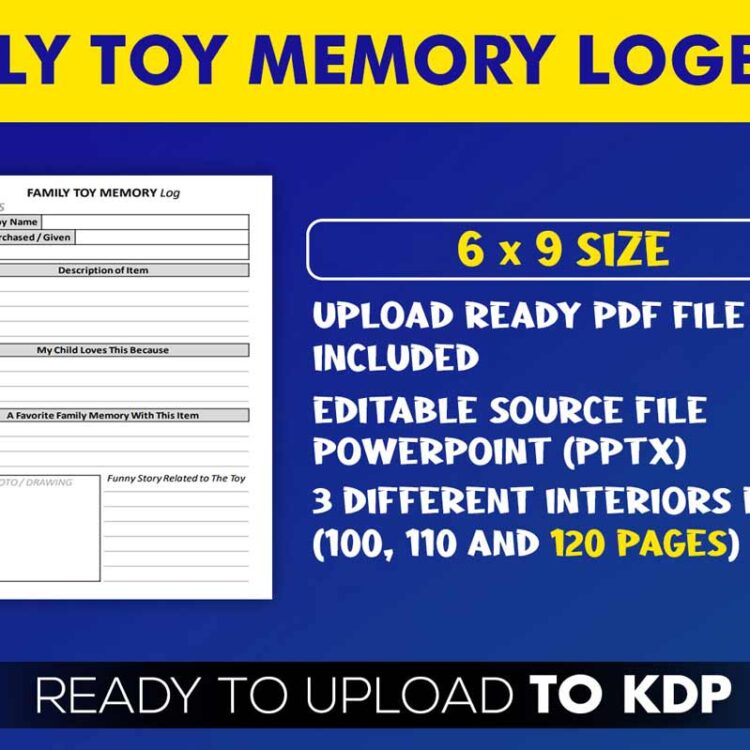 KDP Interiors: Family Toy Memory Log Book