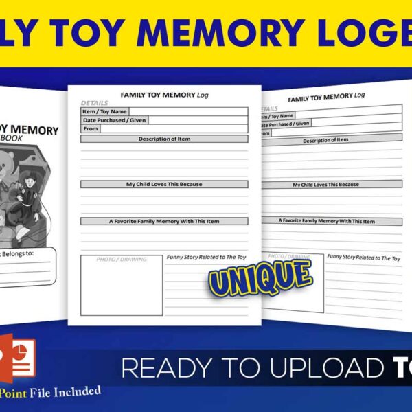 KDP Interiors: Family Toy Memory Log Book