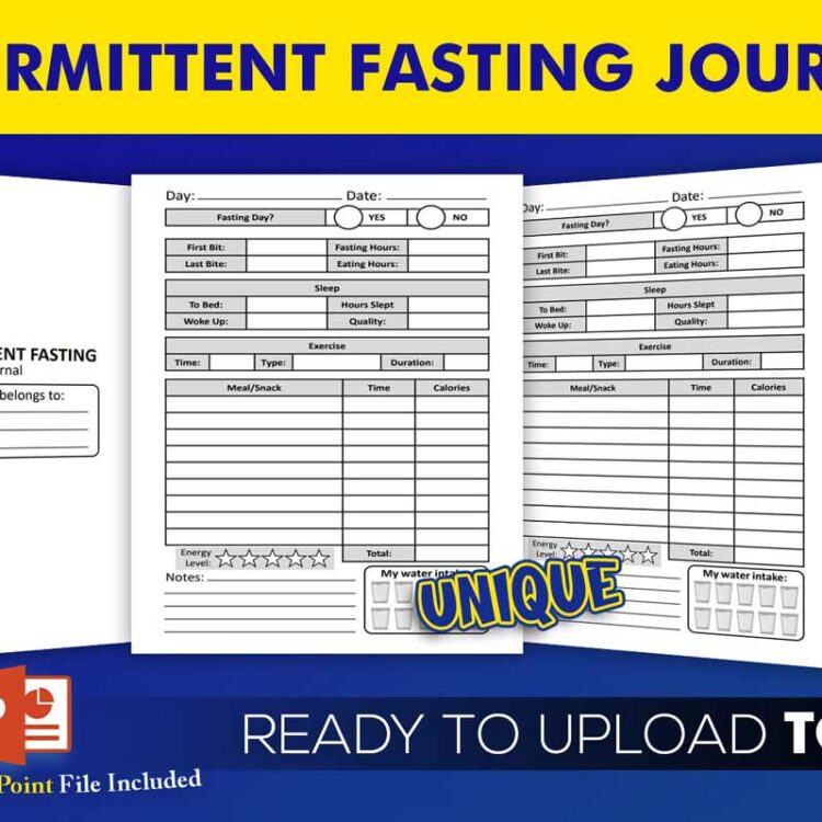 KDP Interiors: Intermittent Fasting Journal