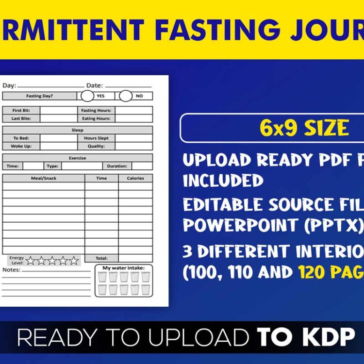 KDP Interiors: Intermittent Fasting Journal