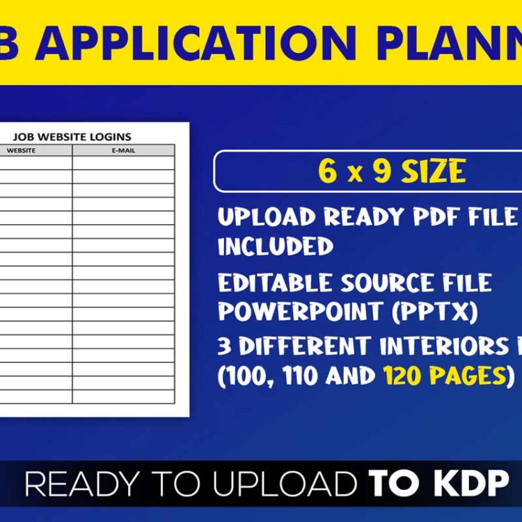 KDP Interiors: Job Application Planner