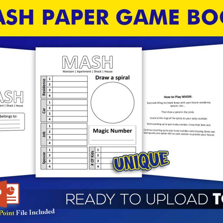 KDP Interiors: MASH Paper Game Book
