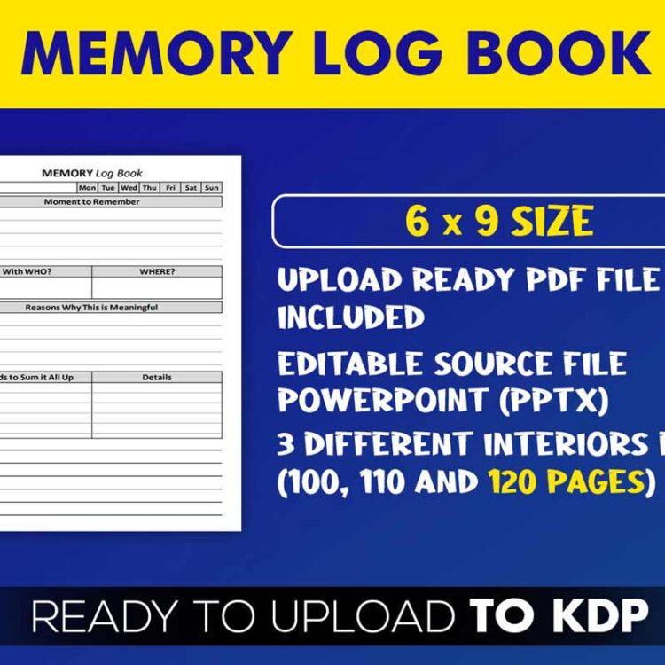 KDP Interiors: MEMORY Log Book