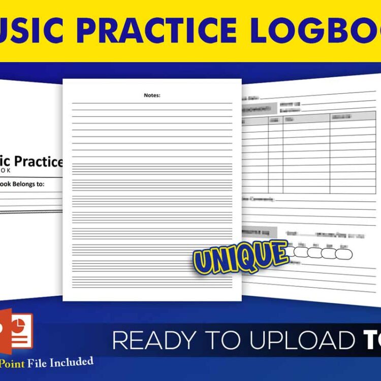 KDP Interiors: Music Practice Log Book