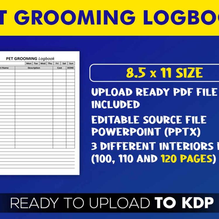 KDP Interiors: Pet Grooming Log Book