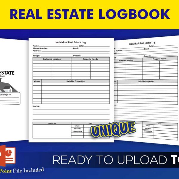 KDP Interiors: Real Estate Log Book