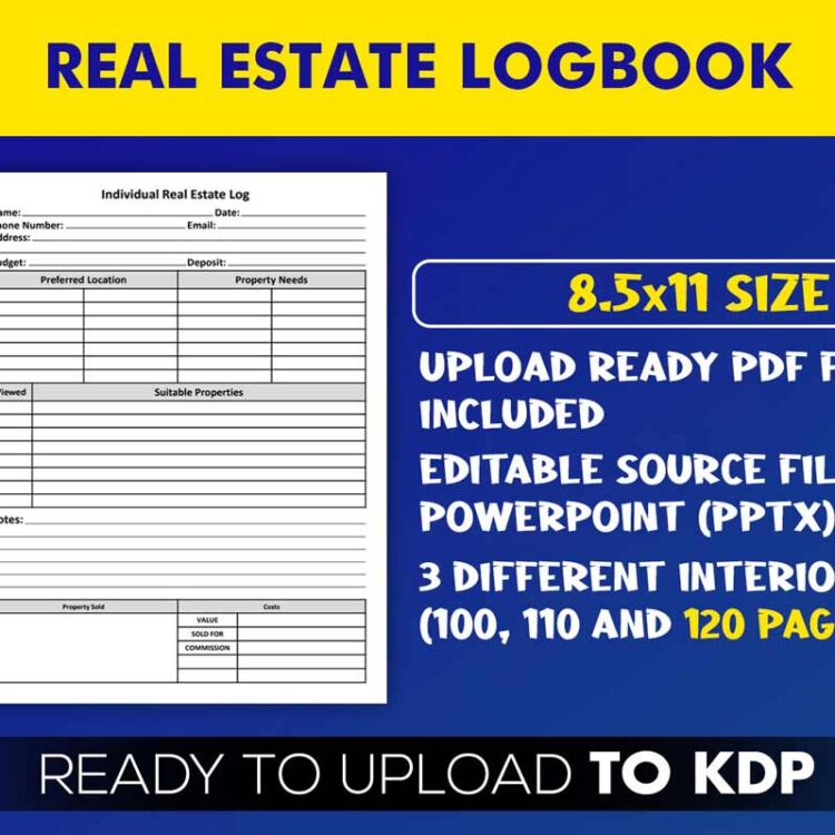 KDP Interiors: Real Estate Log Book