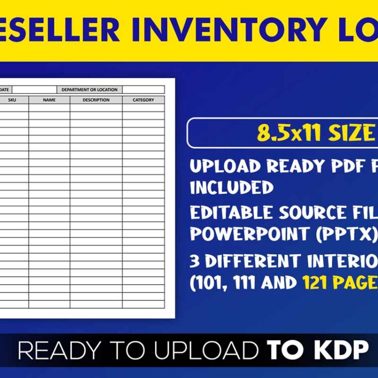 KDP Interiors: Reseller Inventory Log Book