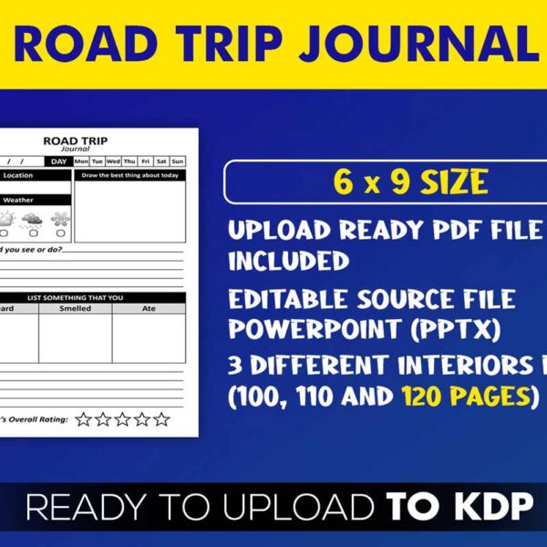 KDP Interiors: Road Trip Journal