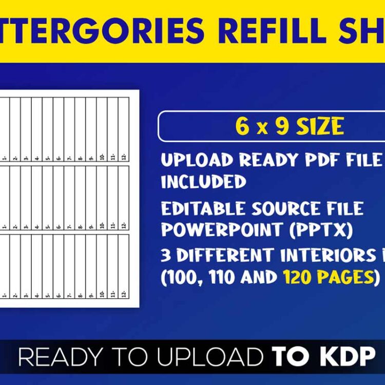KDP Interiors: Scattergories Refill Sheet