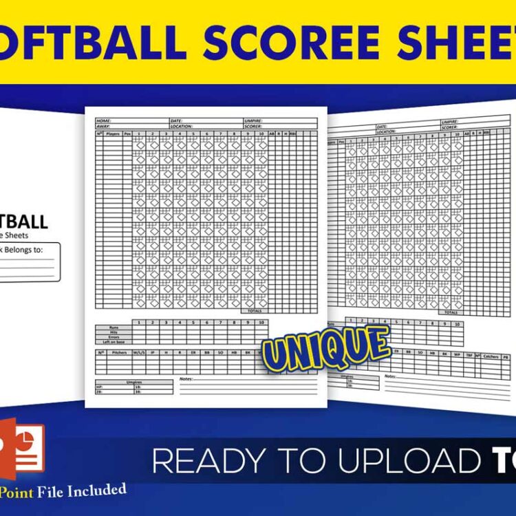 KDP Interiors: Softball Score Sheets Book