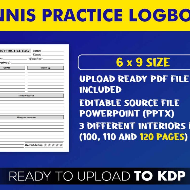 KDP Interiors: Tennis Practice Log Book