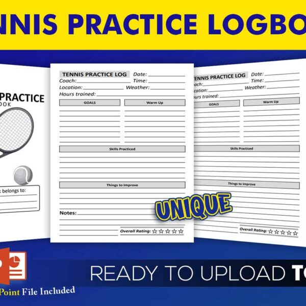 KDP Interiors: Tennis Practice Log Book