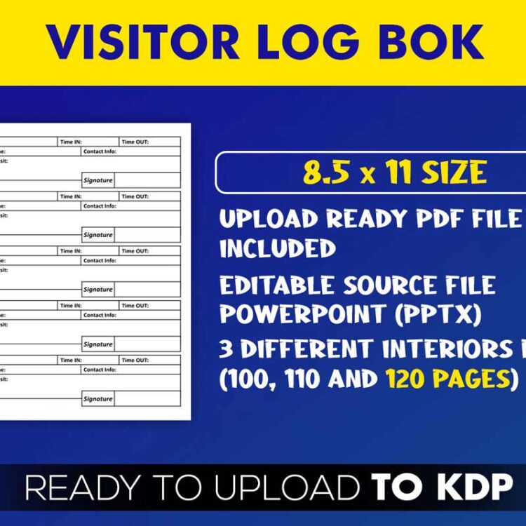 KDP Interiors: Visitor Log Book