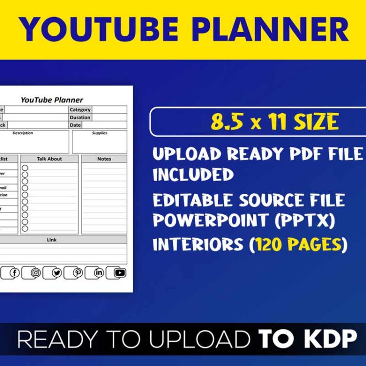 KDP Interiors: YouTube Planner
