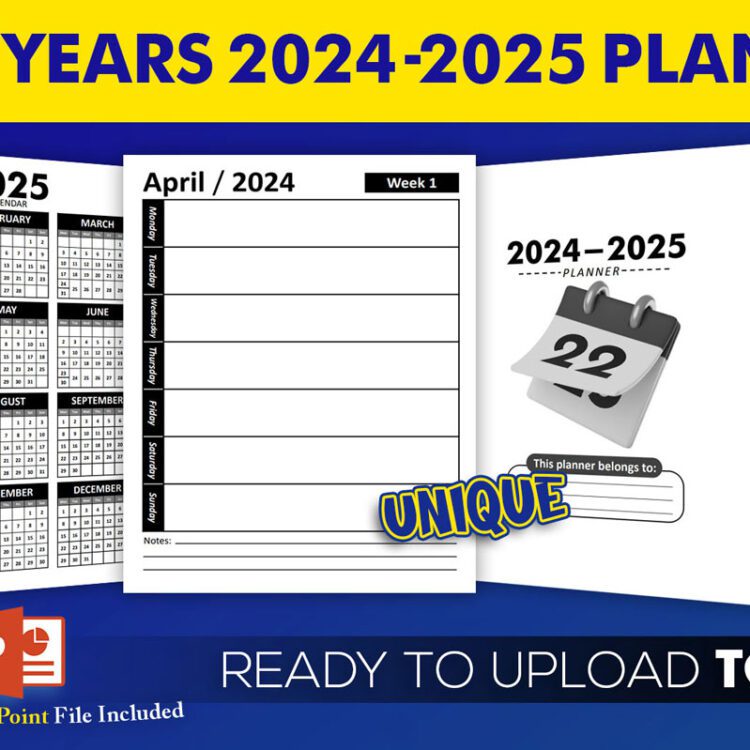 KDP Interiors: 2024-2025 2 Years Weekly Planner
