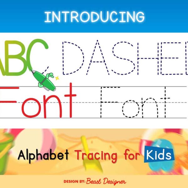 ABC Dashed Tracing Font | Letter Tracing Font