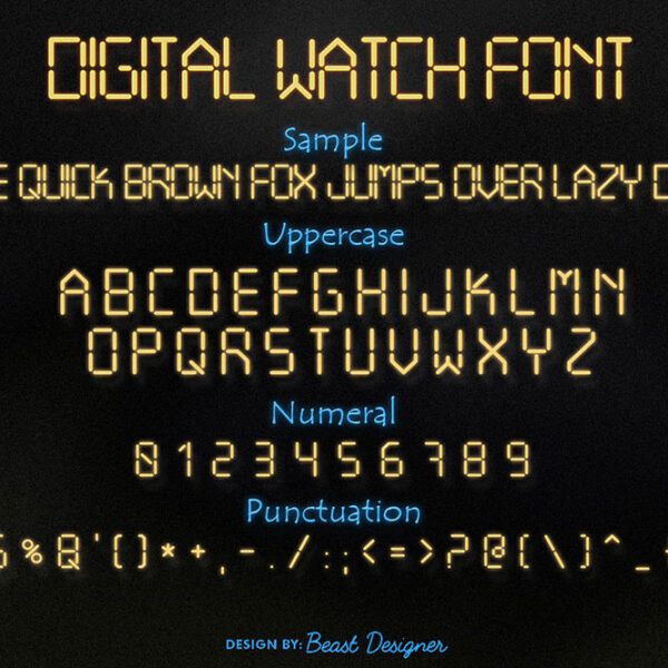 Digital Watch Font