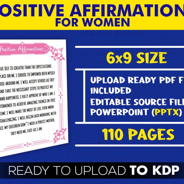 Positive Affirmations for Women KDP Interior