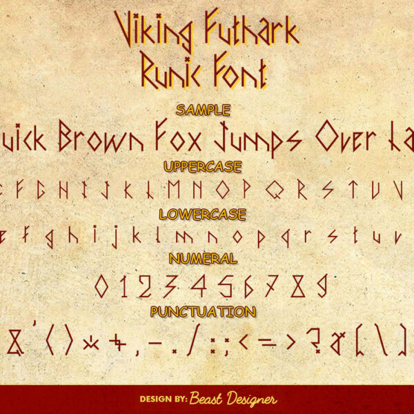 Viking Futhark Runic Font | Ancient Nordic Font