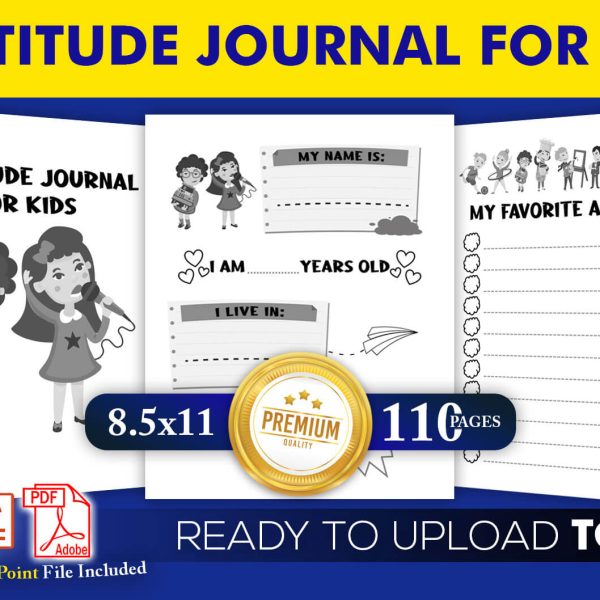 Gratitude Journal for Kids – KDP Interior Template