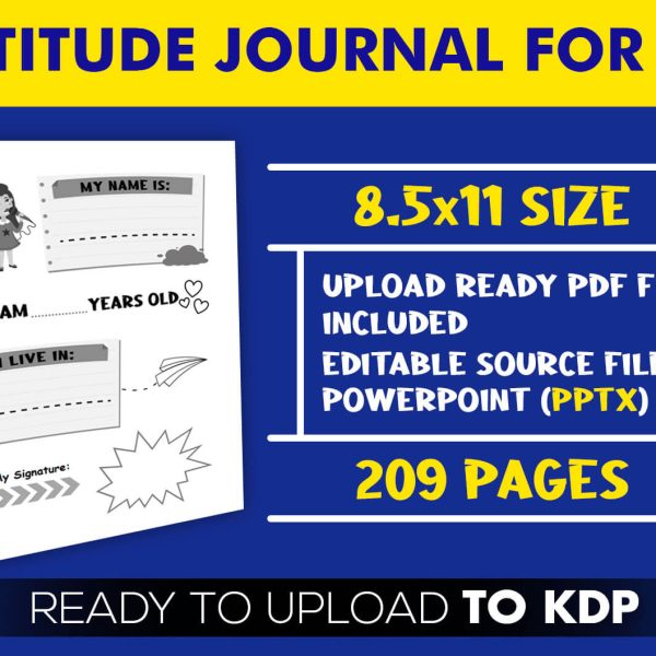 Gratitude Journal for Kids – KDP Interior Template