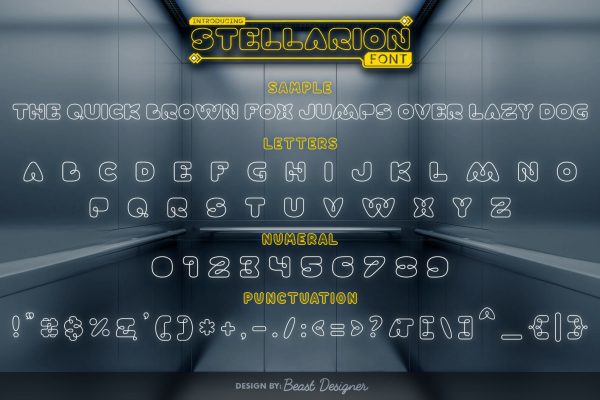 Stellarion Font | Space Sci-Fi Font by Beast Designer - Image 2