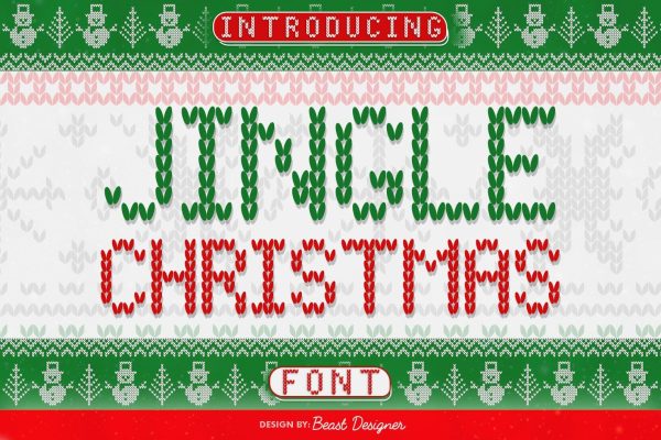 Jingle Christmas Font - Xmas Santa Claus Font by Beast Designer