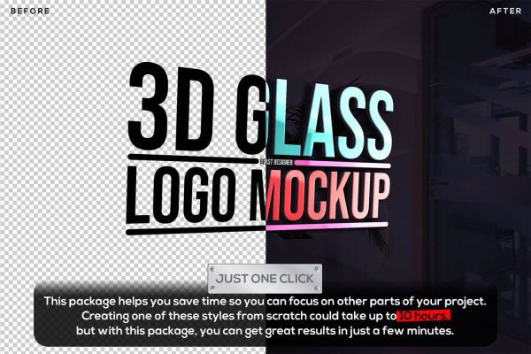 Editable 3d Glass Windows Logo Mockup Text Effect [PHOTOSHOP] by Beast Designer - Image 2