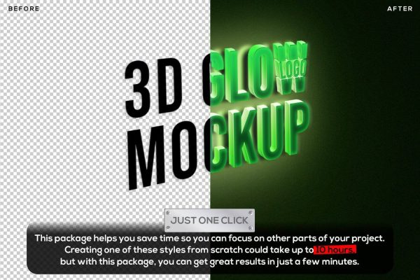 Editable 3d Glow Logo Mockup Text Effect [PHOTOSHOP] by Beast Designer - Image 2