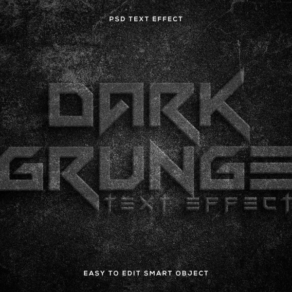 Editable Dark Grunge Texture Text Effect Logo Mockup [PHOTOSHOP] by Beast Designer