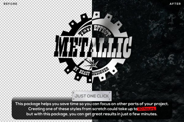 Editable Metallic Metal Logo Mockup Text Effect [PHOTOSHOP] by Beast Designer - Image 2