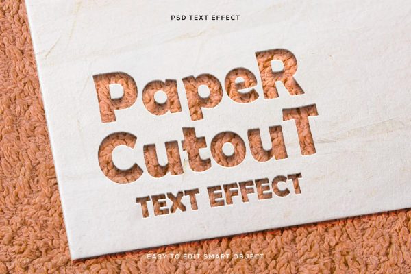 Editable Paper Cutout Logo Mockup Text Effect [PHOTOSHOP] by Beast Designer