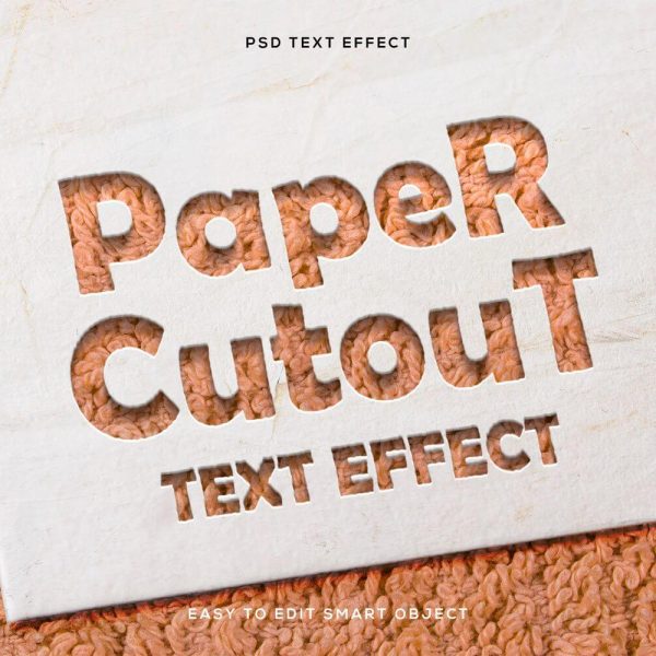 Editable Paper Cutout Logo Mockup Text Effect [PHOTOSHOP] by Beast Designer