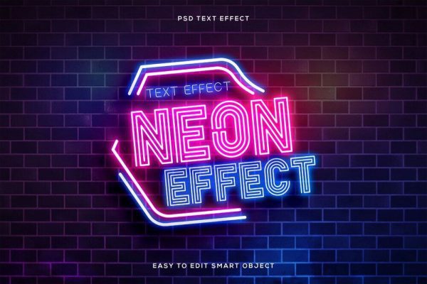 Editable Neon Logo Mockup Text Effect [PHOTOSHOP] by Beast Designer